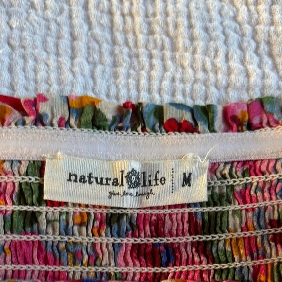 NATURAL LIFE Red and Pink Tiered Maxi Skirt - Picture 9 of 14